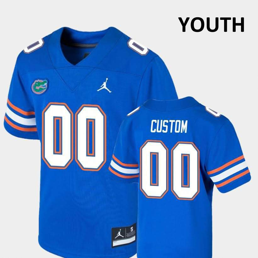 Youth NCAA Florida Gators Customize #00 Stitched Authentic Jordan Brand Royal Game College Football Jersey IQF5465ER